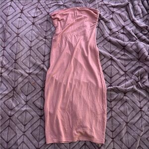 Peach Strapless Dress